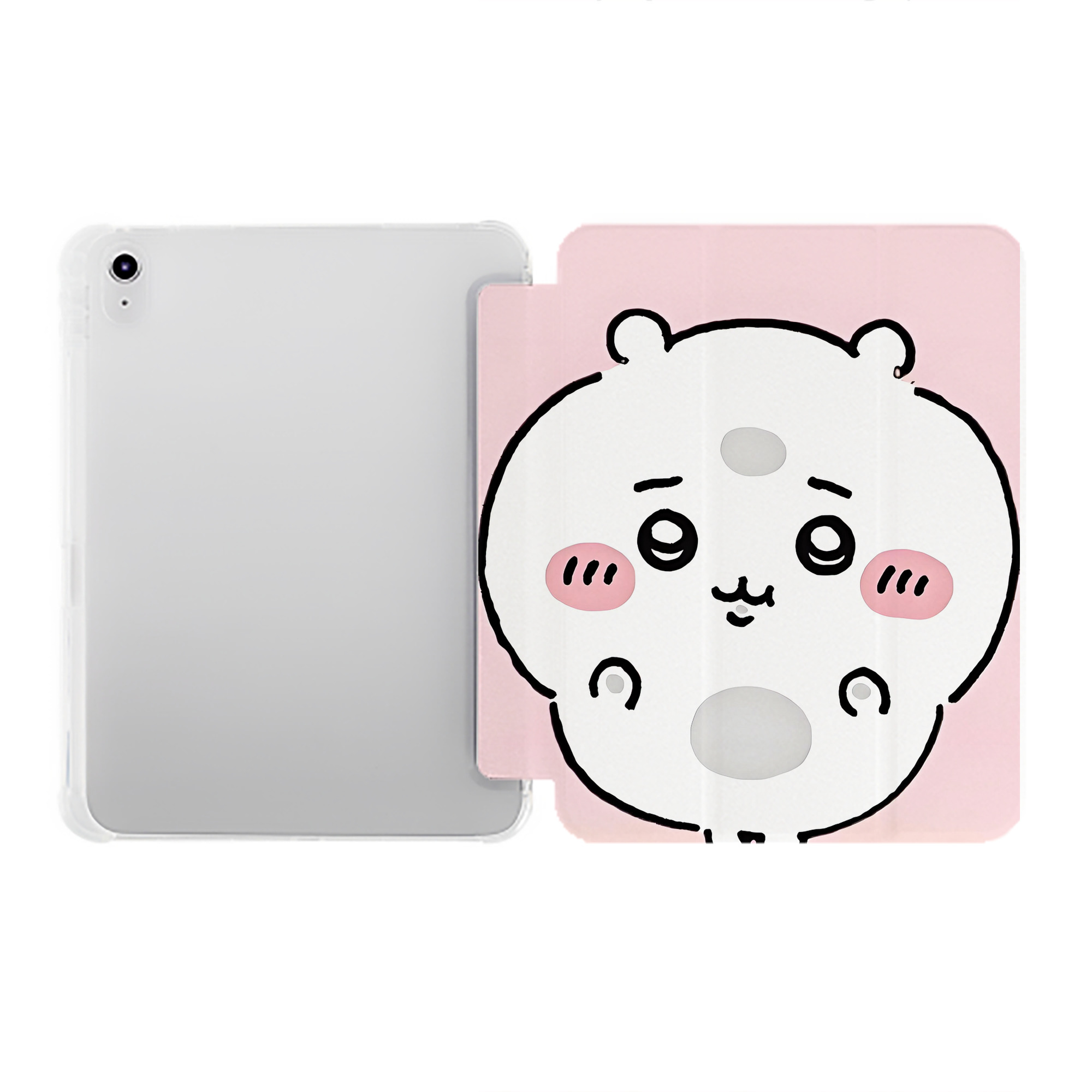 （画像用） ちいかわ Chii-kawa IPad ケース ペン収納付き 三つ折りスタンド PUレザー×シリコン 対応機種9.5/10.5/10.9インチ